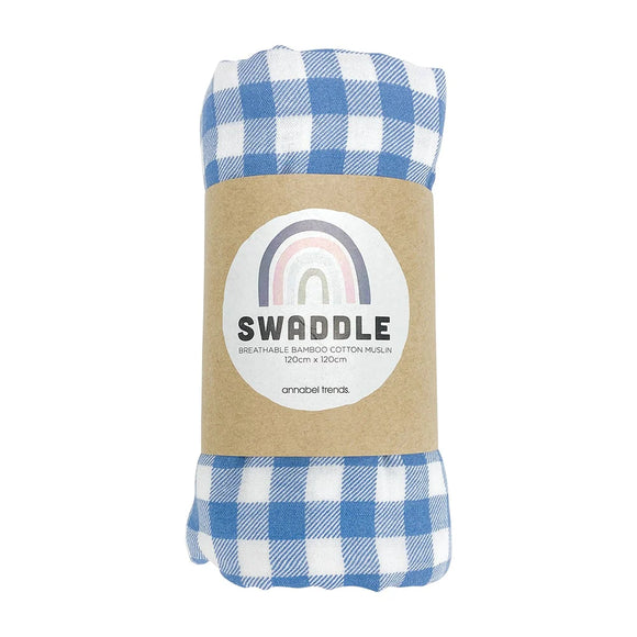Muslin Baby Swaddle/Wrap - Gingham