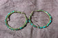 SALE PRICE $30 Stone Boho Large Hoops (MAY DELIVERY)
