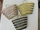 SALE PRICE $75 Colorful sequin straw bag ,woven bag ,straw tote bag