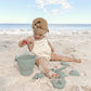 SALE PRICE $40 Silicone 8pc Bucket & Spade Set - Sage or Steel Blue