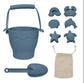 SALE PRICE $40 Silicone 8pc Bucket & Spade Set - Sage or Steel Blue