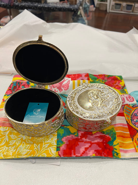 MOTHERS DAY SPECIAL $30 Trinket box - gold/oval