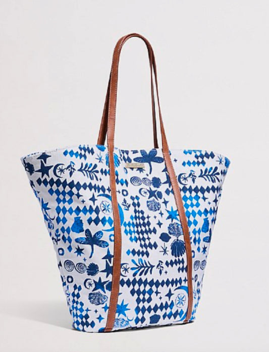 MOTHERS DAY SPECIAL $50 Seafolly Tote Corfu Azure  (MAY DELIVERY)