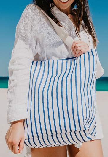 MOTHERS DAY SPECIAL $30 Cotton Canvas Beach Bag (MAY DELIVERY)