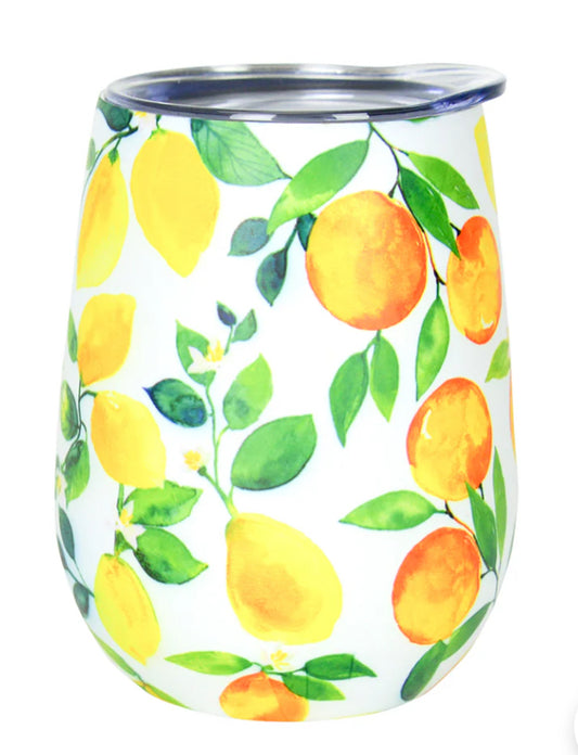 MOTHERS DAY SPECIAL $15 Wine Tumbler - Citrus (MAY DELIVERY)