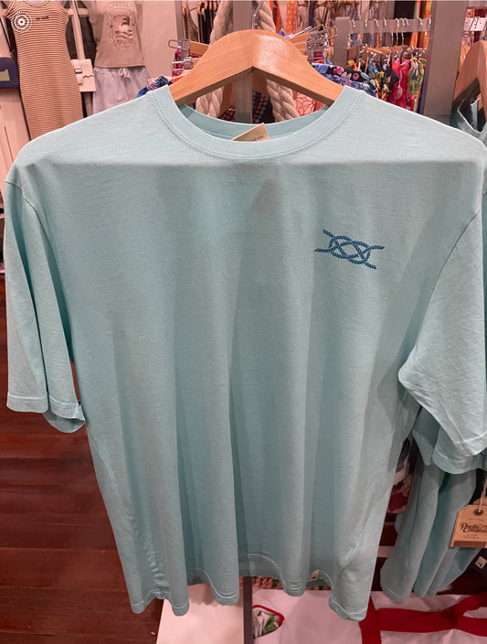 SALE PRICE $35 Port Hedland Mens Tee - Charter Splice Turquoise
