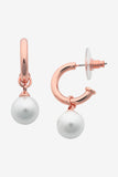 Earrings - Hoops with Pearl Drop