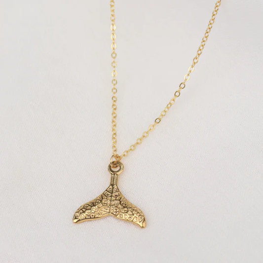 SALE Price $30 Necklace - Whale Tail pendant