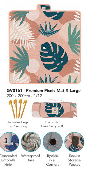 MOTHERS DAY SPECIAL $50 Premium Picnic Rug (MAY DELIVERY)