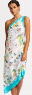 Seafolly One Shoulder Midi Dress Wish You Were Here